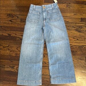 BRAND NEW NWT: Anthro Maeve Colette Wide Leg Jean Cropped Size 25